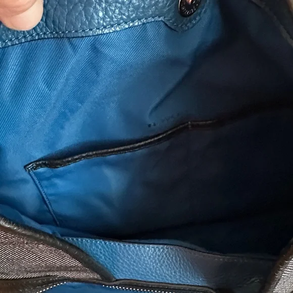 Vintage Coach Edie Horse and Carriage Bag black and blue - Picture 7 of 8